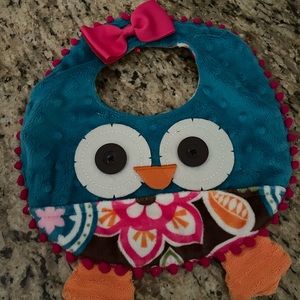 Mud Pie owl bib! NWOT